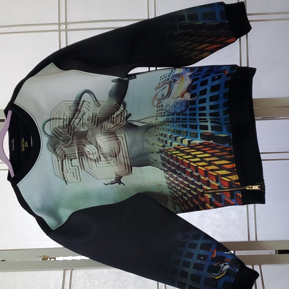 Cote De Nuits Neoprene Graphic Pullover Sweatshirt